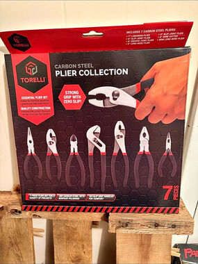 Torelli Plier Collection 7-Piece Carbon Steel Plier Set NWT